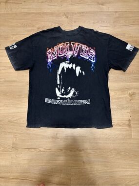 Darc Sport Black Wolves Graphic Tee with Multicolor Accent